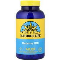 Nature's Life, Betaino HCl, 648 mg, 250 kapsulių