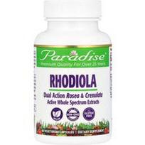 Paradise Herbs, Rhodiola, 60 vegetariškų kapsulių (500 mg vienoje kapsulėje)