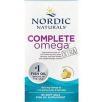 Nordic Naturals, Complete Omega Xtra, citrina, 60 minkštų gelių (680 mg vienam minkštam geliui)