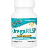 North American Herb & Spice, OregaResp™, 60 minkštųjų kapsulių