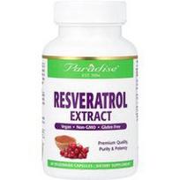 Paradise Herbs, Resveratrolio ekstraktas, 60 vegetariškų kapsulių (100 mg vienoje kapsulėje)