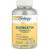 Solaray, Kvercetinas, bromelainas ir vitaminas C, 120 daržovių kapsulių