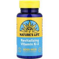 Nature's Life, Atgaivinantis vitaminas K-2, 5000 mcg, 60 tablečių