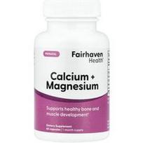 Fairhaven Health, Prenatalinis, kalcis + magnis, 60 kapsulių