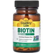 Country Life, Biotinas, 1 mg, 100 tablečių