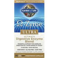 Garden of Life, O-Zyme Ultra™, geriausias virškinimo fermentų mišinys, 90 „UltraZorbe™“ vegetariškų kapsulių