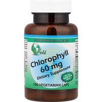 World Organic, Chlorofilas, 60 mg, 100 vegetariškų kapsulių