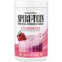 NaturesPlus, „Spiru-Tein®“, baltymų miltelių rupiniai, braškių skonio, 2,4 svaro (1088 g)