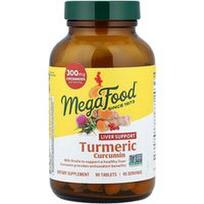 MegaFood, Ciberžolės kurkuminas, papildomo stiprumo, kepenys, 90 tablečių