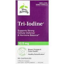 Terry Naturally, Tri-jodas®, 12,5 mg, 90 kapsulių