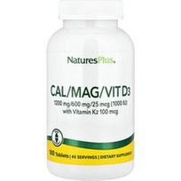 NaturesPlus, Kalorijos/Magnozė/Vit. D3 su vitaminu K2, 180 tablečių