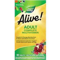 Nature's Way, Alive!® suaugusiesiems skirtas pilnavertis multivitaminas, 60 tablečių