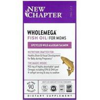 New Chapter, „Wholemega™“ žuvų taukai mamoms, 90 minkštųjų kapsulių