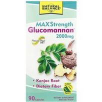 Natural Balance, Gliukomananas™, didžiausias stiprumas, 90 kapsulių (666 mg vienoje kapsulėje)