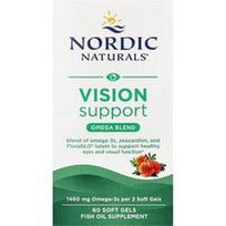 Nordic Naturals, Regėjimo palaikymas, Omega mišinys, 60 minkštųjų gelių