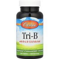 Carlson, Tri-B® su vitaminais B-6, B-12 ir folio rūgštimi, 360 tablečių