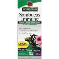 Nature's Answer, Sambucus Immune, juodųjų šeivamedžių uogų, 12 000 mg, 8 skysčio uncijos (240 ml)