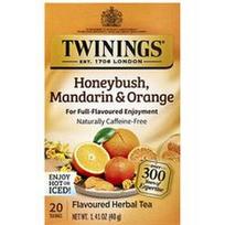 Twinings, Aromatizuota žolelių arbata, medaus krūmas, mandarinai ir apelsinai, be kofeino, 20 arbatos maišelių, 1.41 uncijos (40 g)