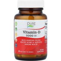 Pure Essence, Vitaminas D, 2000 TV, 30 Vegi-Caps