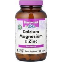 Bluebonnet Nutrition, Kalcio, magnio ir cinko, 180 kapsulių