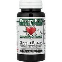 Kroeger Herb Co, Pilnaverčiai koncentratai, ginkmedis, 90 vegetariškų kapsulių