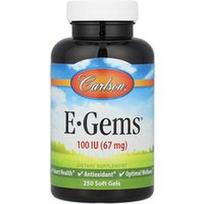 Carlson, E-Gems®, 67 mg (100 TV), 250 minkštųjų gelių