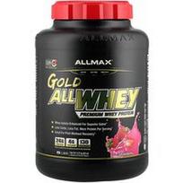 ALLMAX, GOLD ALLWHEY®, aukščiausios kokybės išrūgų baltymai, braškės, 5 svarai (2,27 kg)
