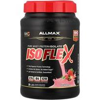 ALLMAX, ISOFLEX,® grynas išrūgų baltymų izoliatas, braškės, 2 svarai (907 g)