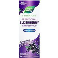 Nature's Way, Sambucus®, tradicinis imuninis sirupas, be cukraus, su šeivamedžio uogomis, 240 ml