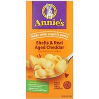 Annie's Homegrown, Makaronai su sūriu, kriauklėmis ir brandintu čederiu, 170 g