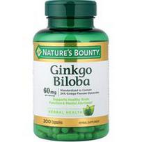 Nature's Bounty, Ginkmedis (Ginkgo Biloba), 200 kapsulių (30 mg vienoje kapsulėje)
