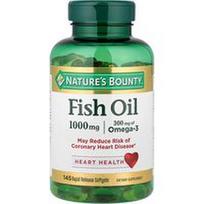 Nature's Bounty, Žuvų taukai, 1000 mg, 145 greito atpalaidavimo minkštosios kapsulės
