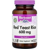 Bluebonnet Nutrition, Raudonųjų mielių ryžiai, 600 mg, 120 daržovių kapsulių