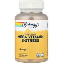 Solaray, Mega vitaminas B-stresas, laikino atpalaidavimo, 120 daržovių kapsulių