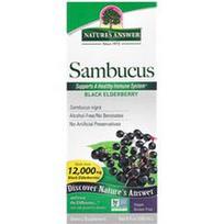 Nature's Answer, Sambucus, juodųjų šeivamedžių uogų, be alkoholio, 2500 mg, 8 skysčio uncijos (240 ml)