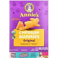 Annie's Homegrown, Čederio sūrio zuikiai, kepti krekeriai, originalūs, 7,5 uncijos (213 g)