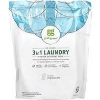 Grab Green, 3 viename skalbimo miltelių kapsulės, be kvapiklių, 60 skalbimų, 960 g