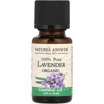 Nature's Answer, 100% grynas ekologiškas eterinis aliejus, levandų, 0,5 fl oz (15 ml)