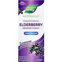 Nature's Way, Sambucus®, tradicinis imuninis sirupas, be cukraus, šeivamedžio uogų, 120 ml