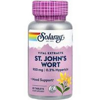 Solaray, Gyvybiniai ekstraktai, jonažolė, 900 mg, 60 tablečių