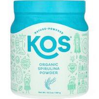 KOS, Ekologiški spirulinos milteliai, 13.5 uncijos (381 g)