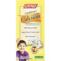CATALO, Skystas kalcis vaikams su magniu ir cinku, persikais ir mangais, 16 fl oz (474 ml)
