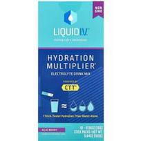 Liquid I.V., „Hydration Multiplier®“, elektrolitų gėrimų mišinys, acai uogos, 10 pakelių po 16 g (0,56 uncijos)