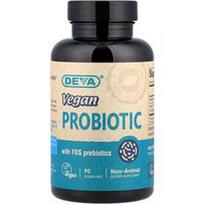 Deva, Veganiškas probiotikas su FOS prebiotikais, 90 veganiškų kapsulių