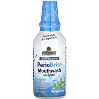 Nature's Answer, „PerioBrite“, burnos skalavimo skystis su ksilitoliu, žieminės mėtos skonio, 480 ml