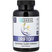 Zhou Nutrition, „Driftoff®“, raminanti miego formulė, 60 kapsulių