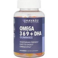 Havasu Nutrition, Omega 3 6 9 + DHR guminukai, natūrali citrina ir apelsinas, 60 guminukų