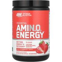 Optimum Nutrition, Esminis Amin.O. „Energy®“, sultingi braškių skonio gėrimai, 270 g