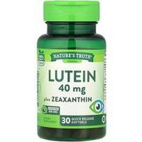 Nature's Truth, Liuteinas, plius zeaksantinas, 40 mg, 30 greito atpalaidavimo minkštųjų gelių