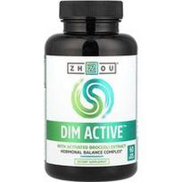 Zhou Nutrition, DIM Active™ su aktyvintu brokolių ekstraktu, 60 vegetariškų kapsulių